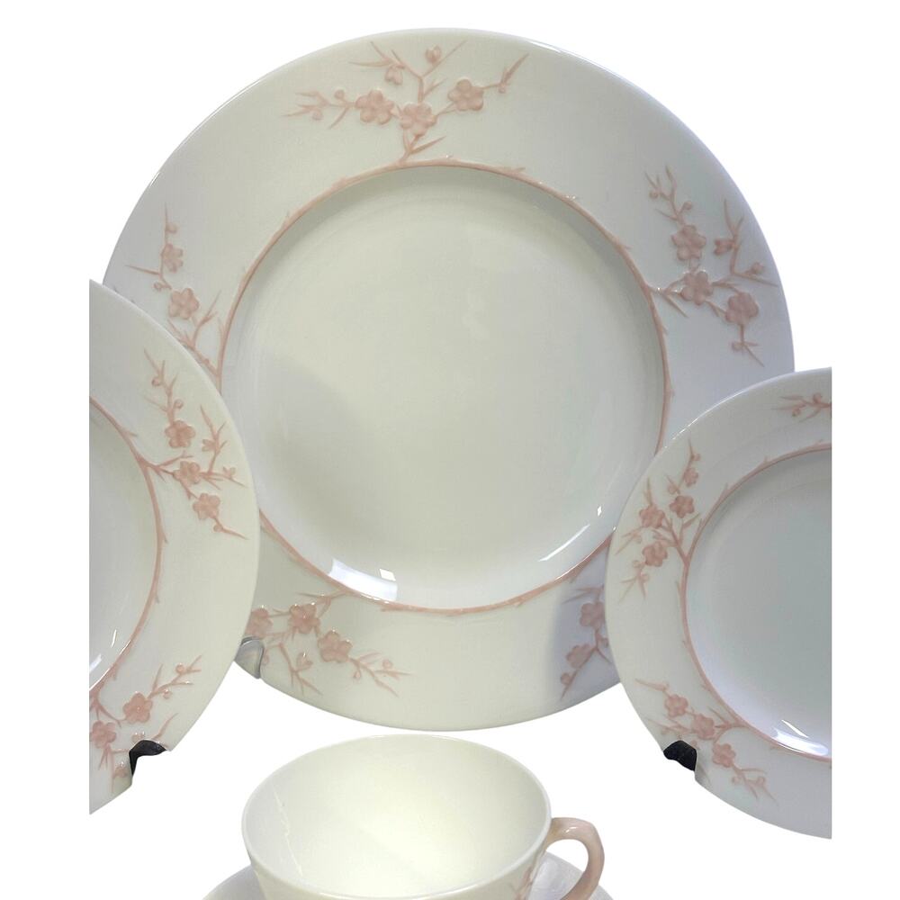 Spode Retired 1962-1964 'Geisha' Light Pink 5-Piece Place Setting-Rare-Excellent - Picture 8 of 10